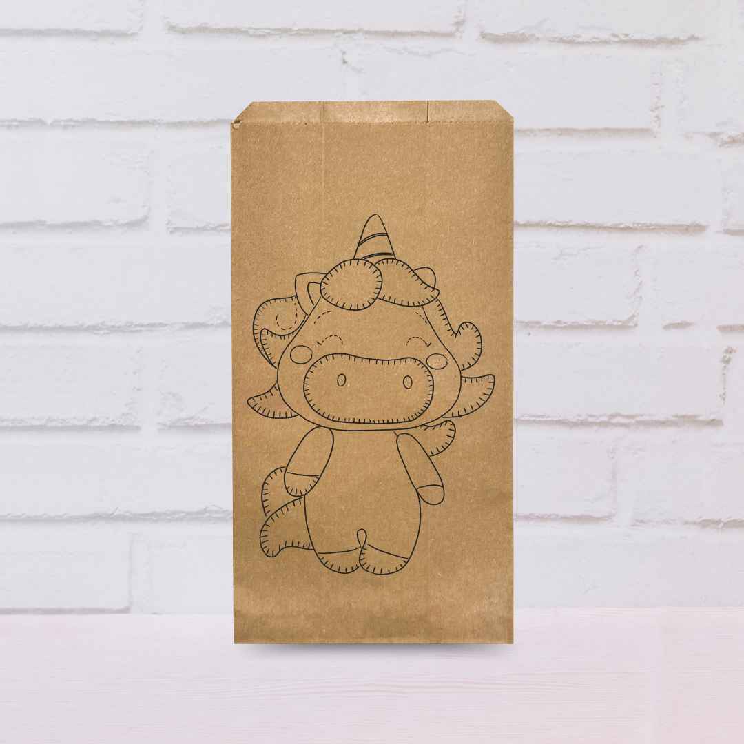 Kraft paper bag unicorn