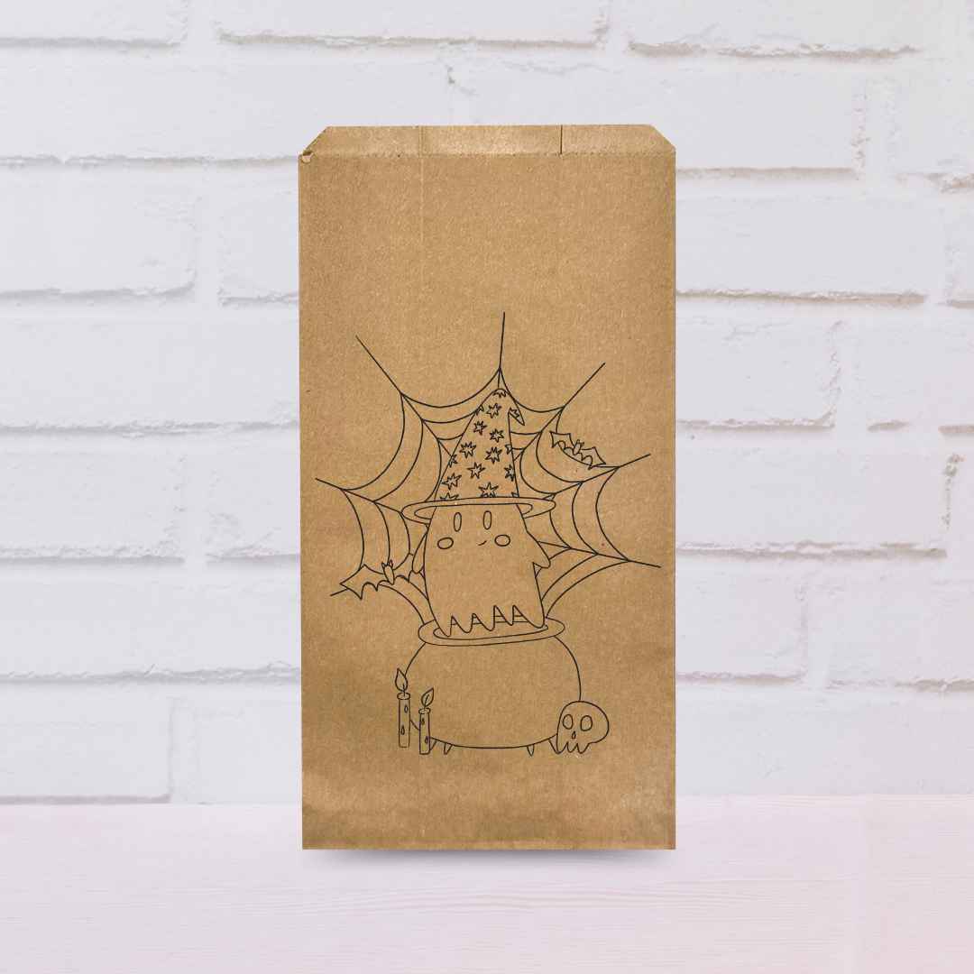 Kraft paper bag ghost
