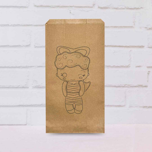 Kraft paper bag jail girl